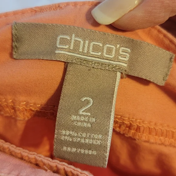 Chico's Coral Pull-On Pants - Picture 3 of 3